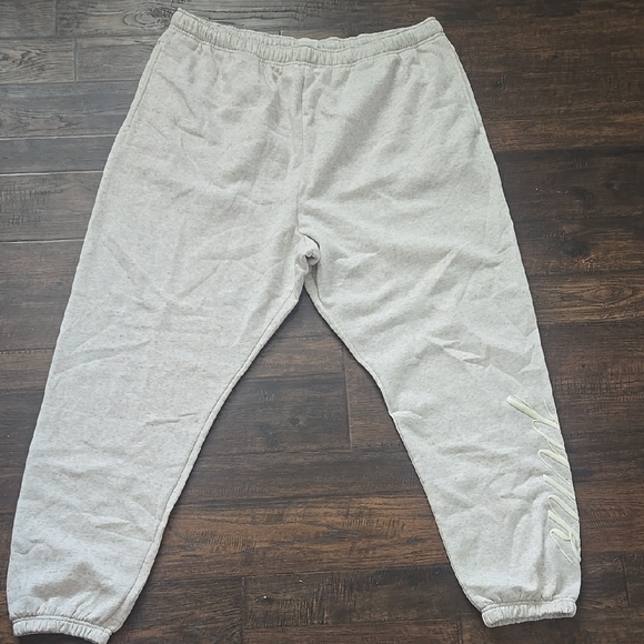 Cream Sweatpants with White Accents - Picture 1 of 2